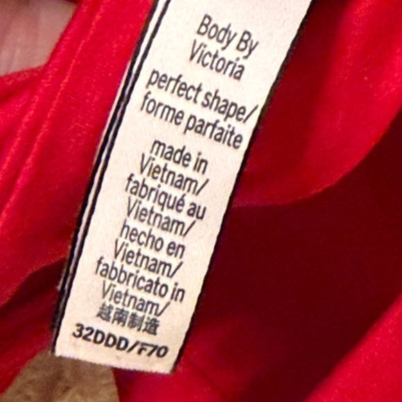 Victoria's Secret Scarlet Lace Trim Bra 32DDD or 34DD - Picture 5 of 10